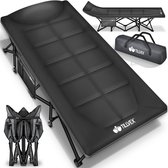 COSTWAY Veldbed inklapbaar, campingbed tot 200 kg belastbaar, opklapbed met zijzak, draagbare campingstoel, incl. draagtas, logeerbed voor binnen en buiten (grijs), 190 x 68,5 x 38 cm, NP11308DE
