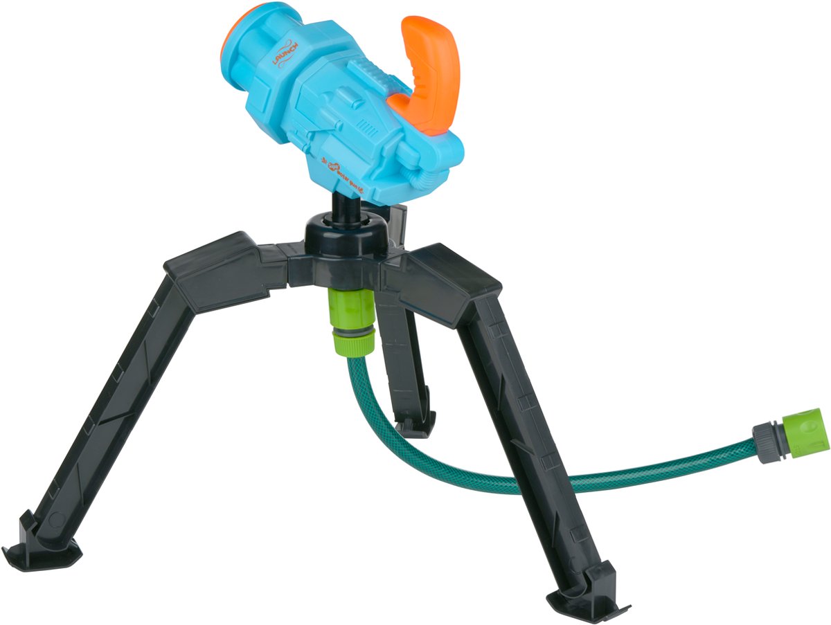 Eddy Toys Waterkanon op Statief – Waterkanon met Tuinslangaansluiting – Draaibare Tuinsproeier voor Kinderen – Buitenspeelgoed met Driepoot – ca. 46 cm – foto 4