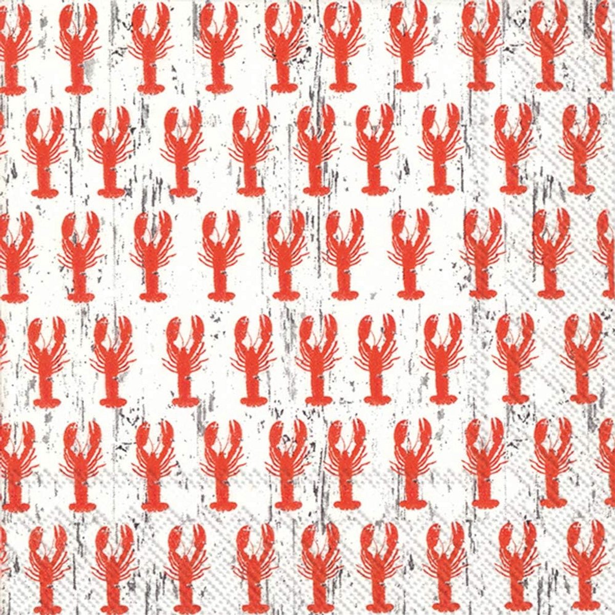 3-laags papieren servetten met kreeft dessin (20 stuks)