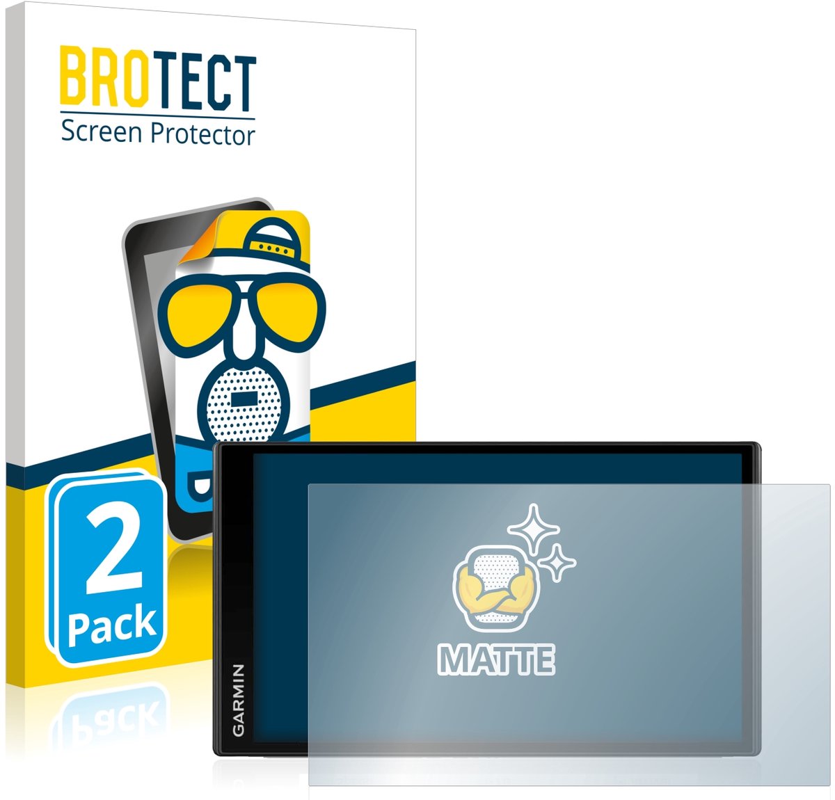 BROTECT - Screenprotector voor Garmin Camper 780 - Folie Beschermfolie matte 2 Stuks