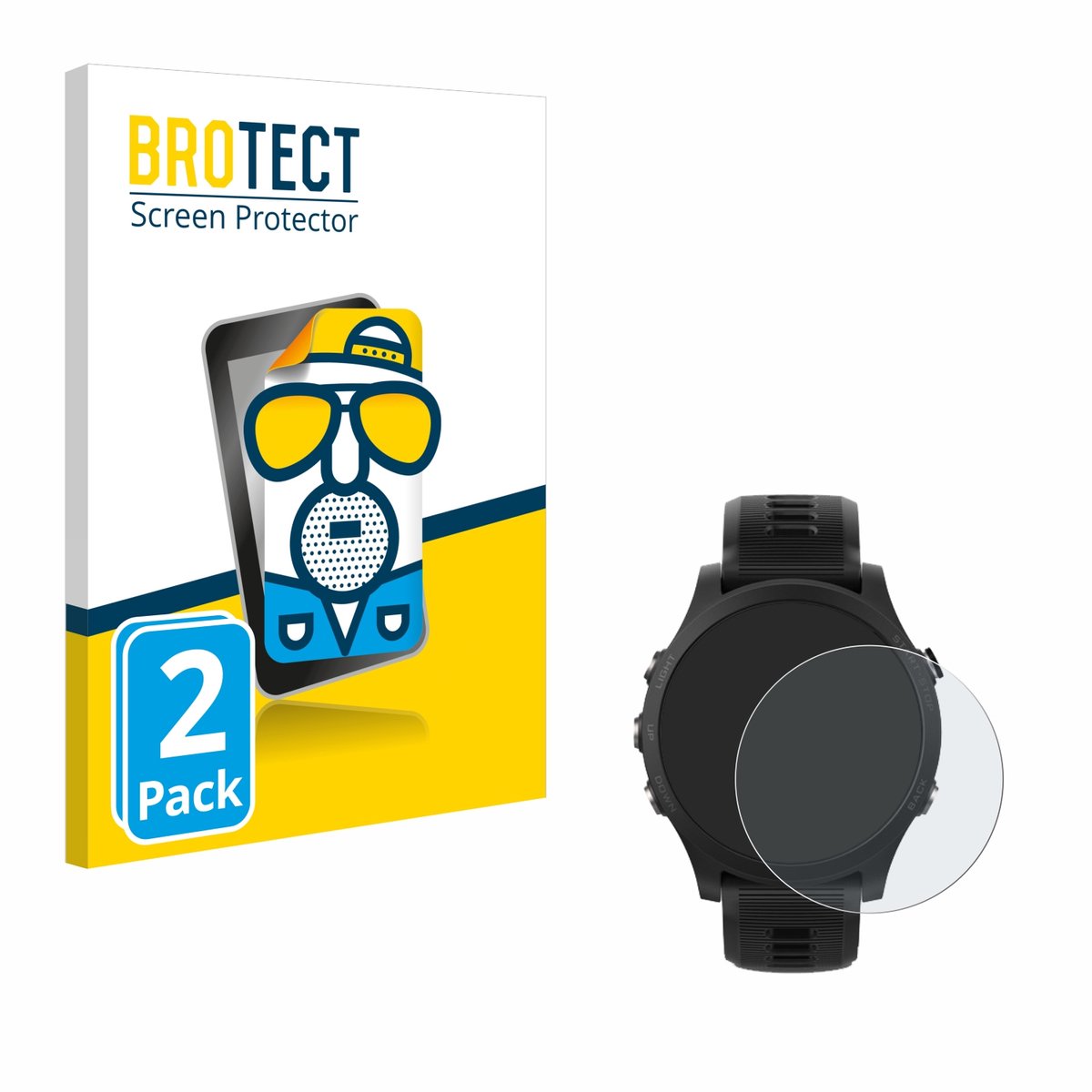 BROTECT - Screenprotector voor Garmin Forerunner 935 - Folie Beschermfolie matte 2 Stuks