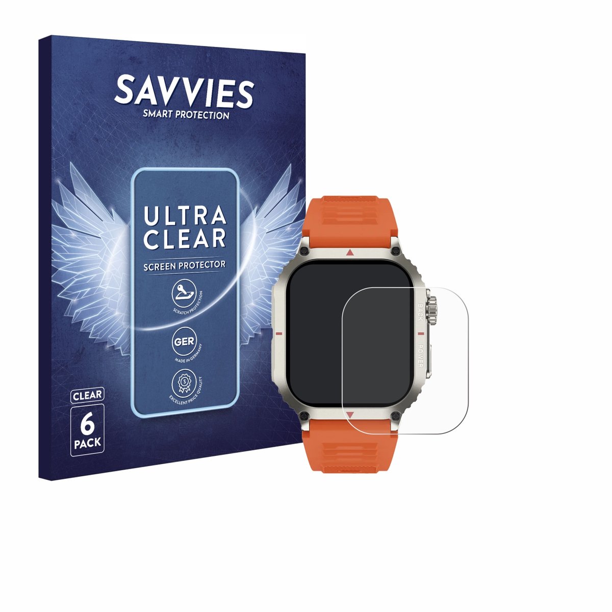 Savvies - Screenprotector voor Stahlgear Titan - Folie Beschermfolie transparant 6 Stuks