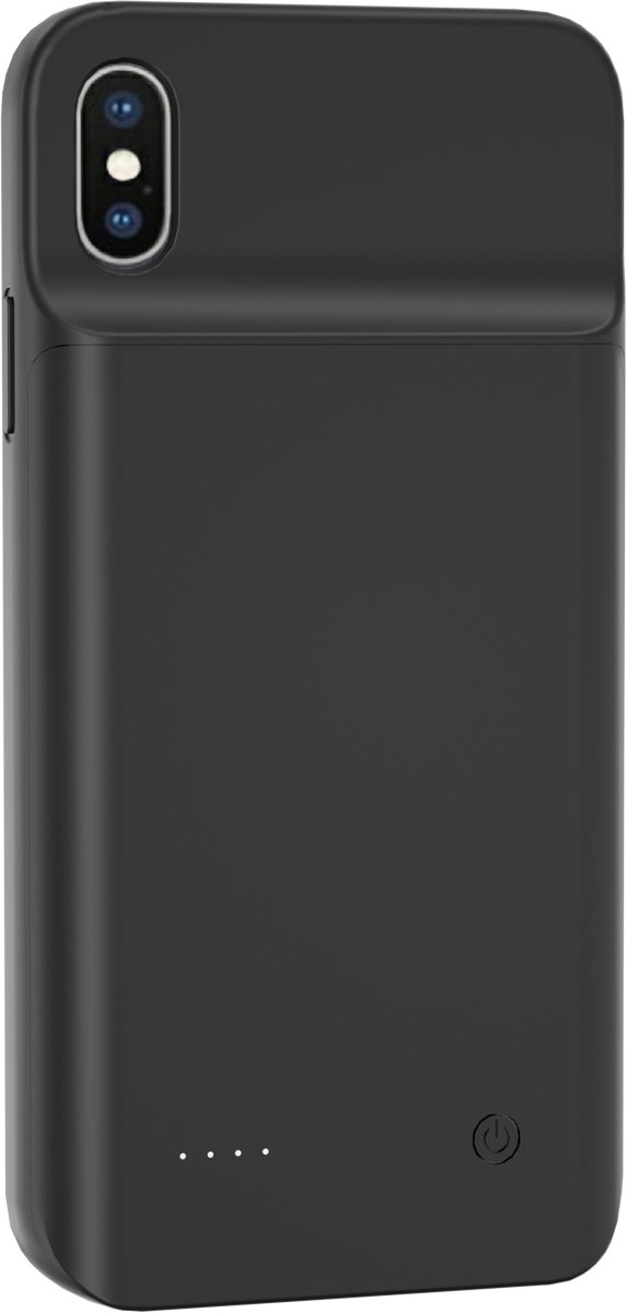 Geschikt voor iPhone X/10 en Xs - Powerbank Telefoonhoesje - Batterijhoesje - Distinction Smart Battery Case - Accuhoesje - 4800 mAh - Zwart
