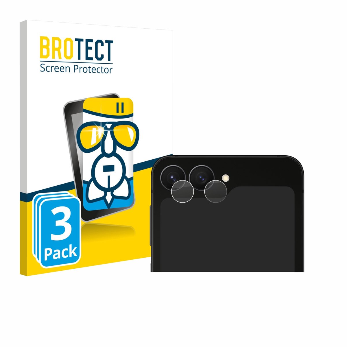 Screenprotector 3 Stuks voor Samsung Galaxy Z Flip 7 FE (ALLEEN Camera Lens) Beschermglas transparant