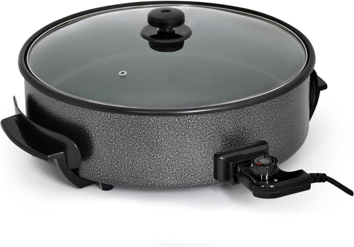 REN® Partypan - Airfryer - Hapjespan - 9 cm diep - diameter 40 cm - Zwart - 43cm x 48cm x 21cm