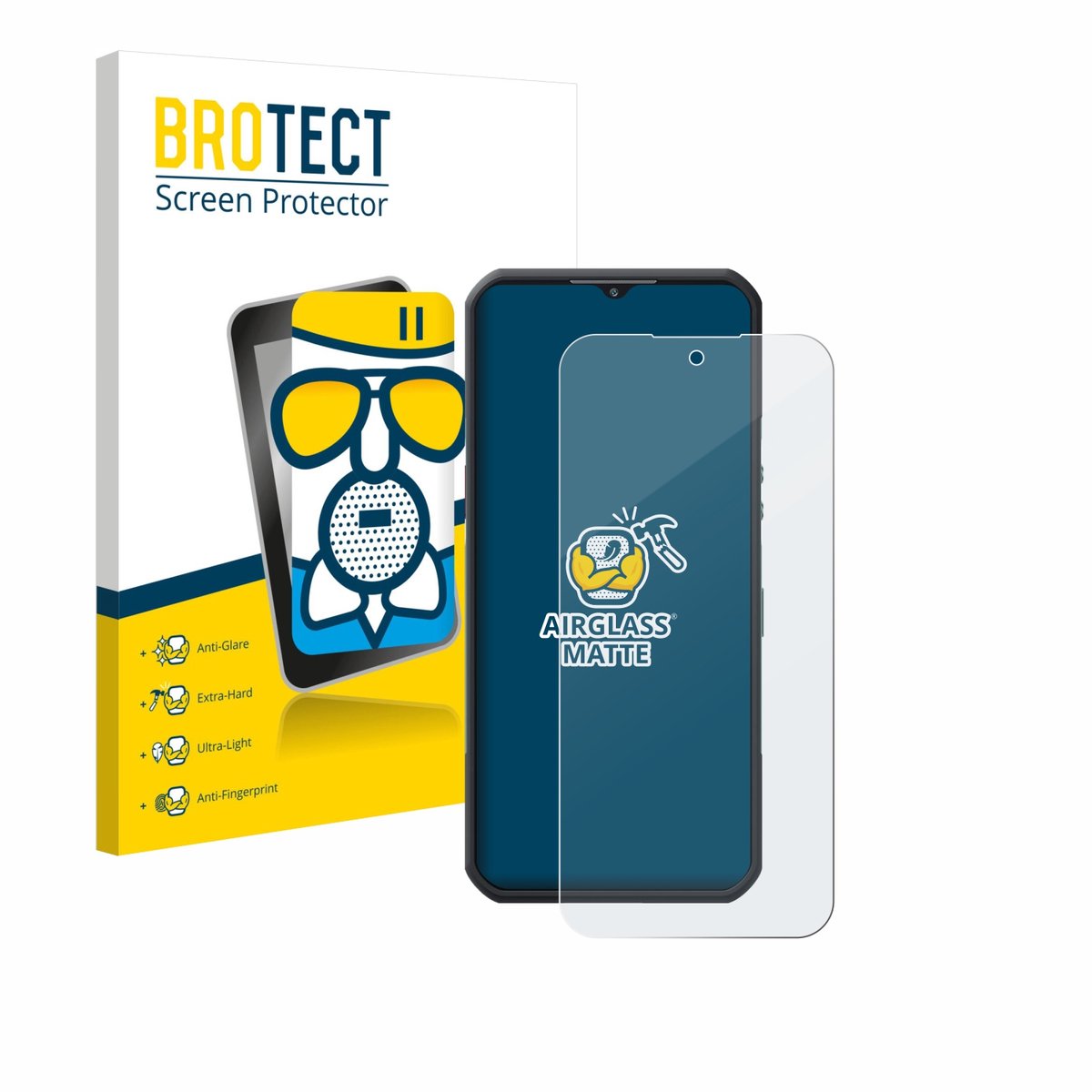 BROTECT - Screenprotector voor Oukitel WP55 Pro - Folie Beschermfolie Beschermglas matte