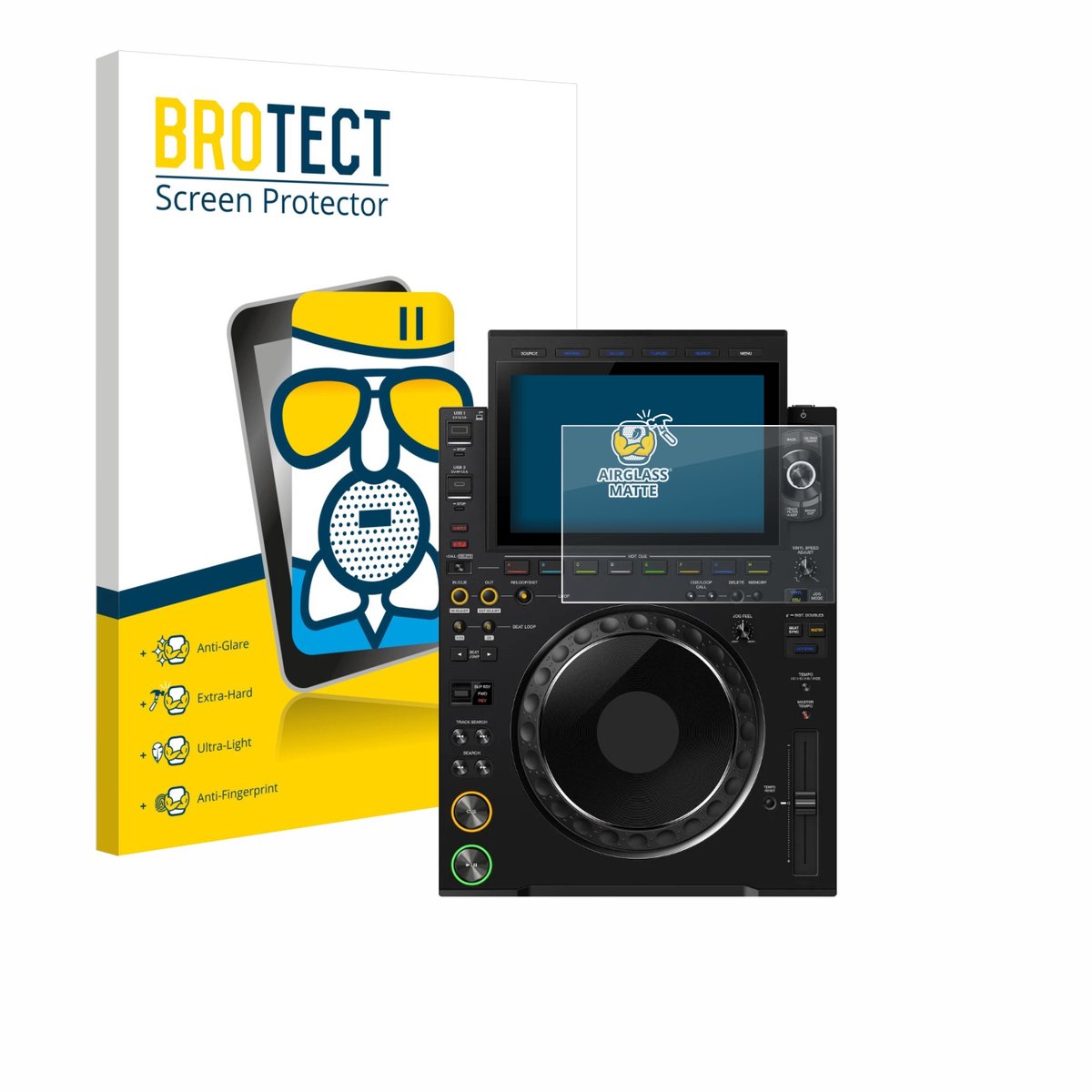 BROTECT - Screenprotector voor Pioneer CDJ 3000X - Folie Beschermfolie Beschermglas matte