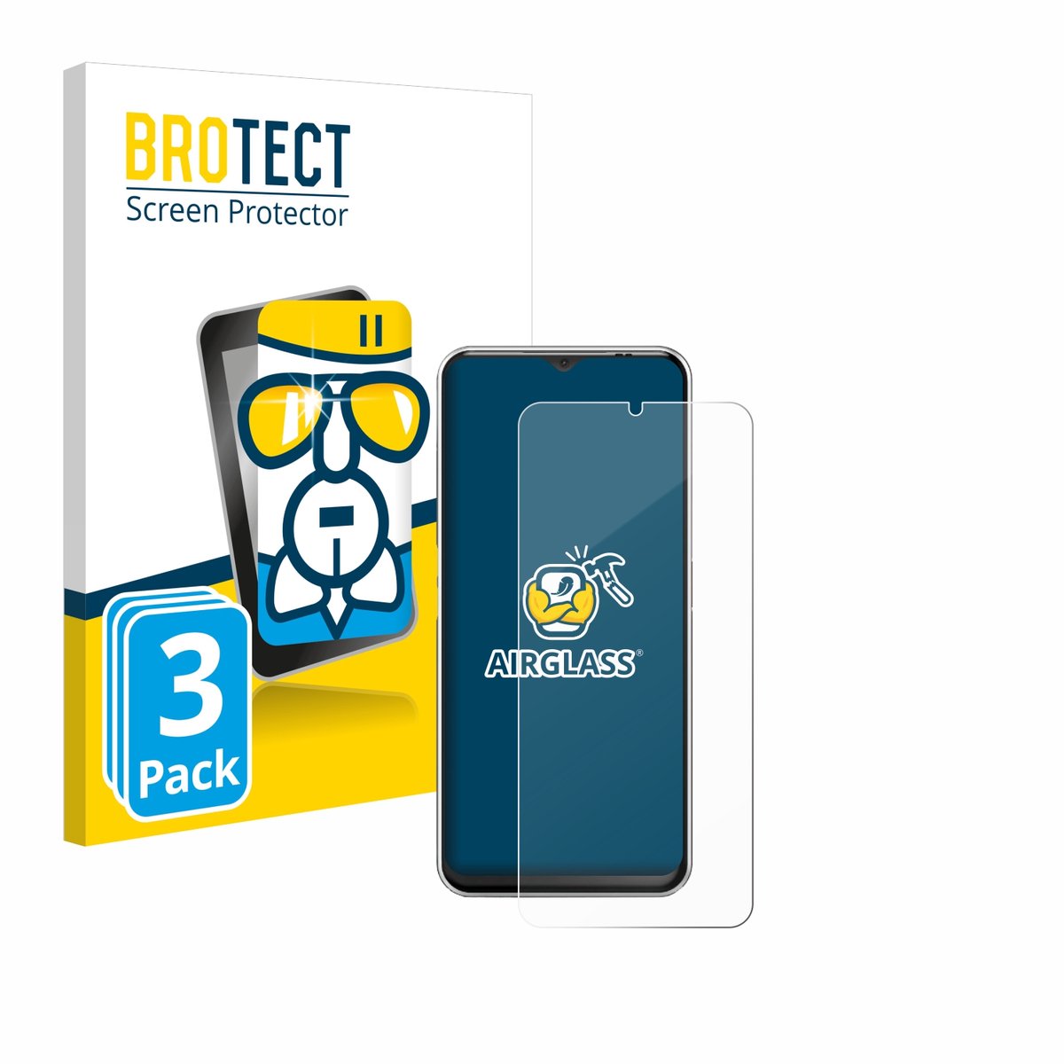Screenprotector 3 Stuks voor Emporia ME.6 Beschermglas transparant