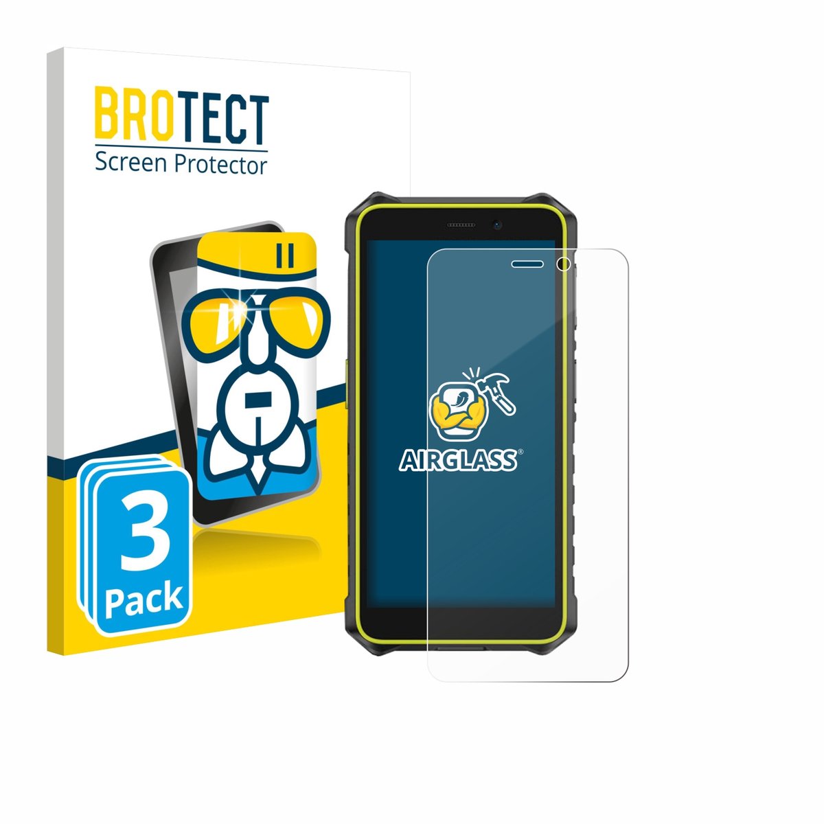 Screenprotector 3 Stuks voor Ulefone RugKing 2 Pro Beschermglas transparant