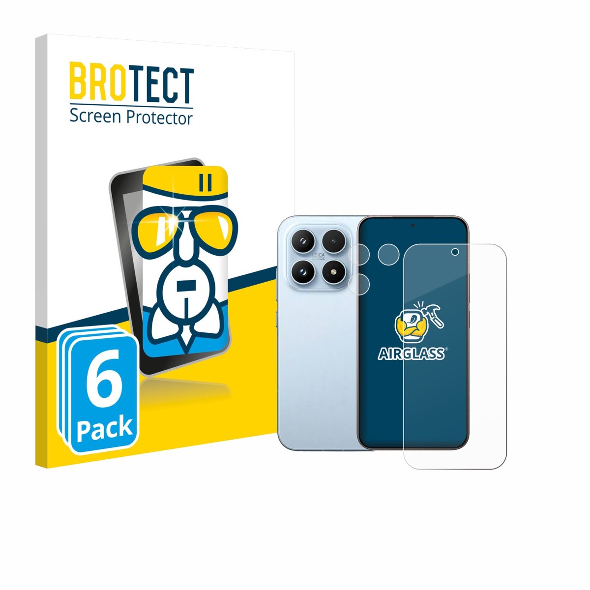 Screenprotector 6 Stuks voor Xiaomi 17 (Voor+Camera) Beschermglas transparant