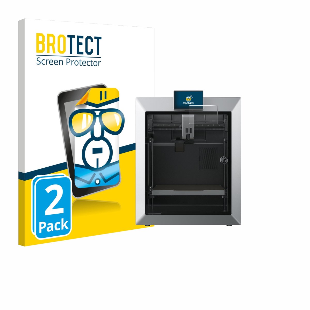 BROTECT - Screenprotector voor Qidi Tech Q2 - Folie Beschermfolie transparant 2 Stuks