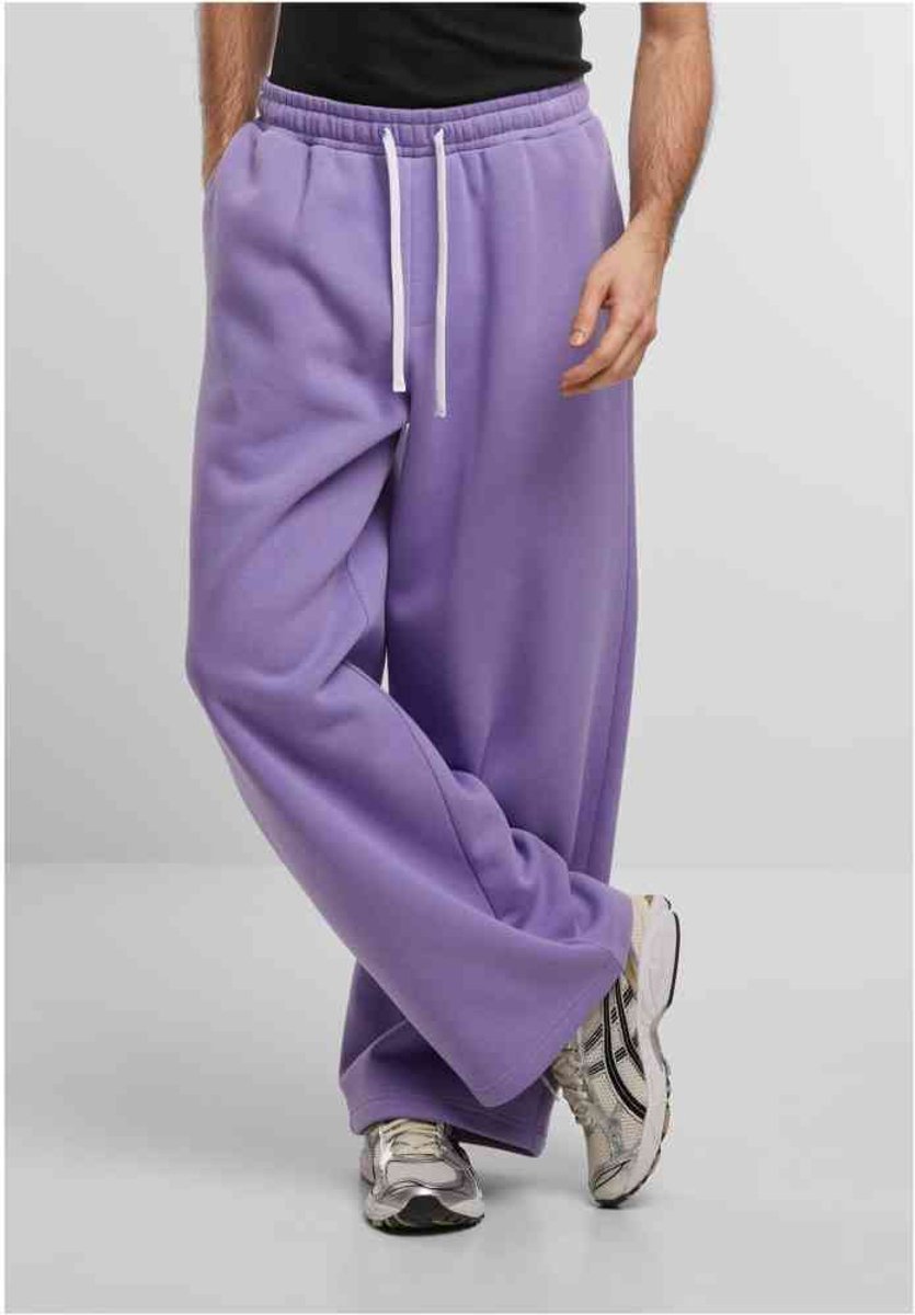 Urban Classics Fluffy Wide Leg Heren joggingbroek XL Paars