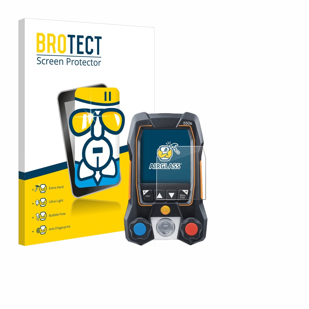 Screenprotector voor Testo 550s Beschermglas transparant