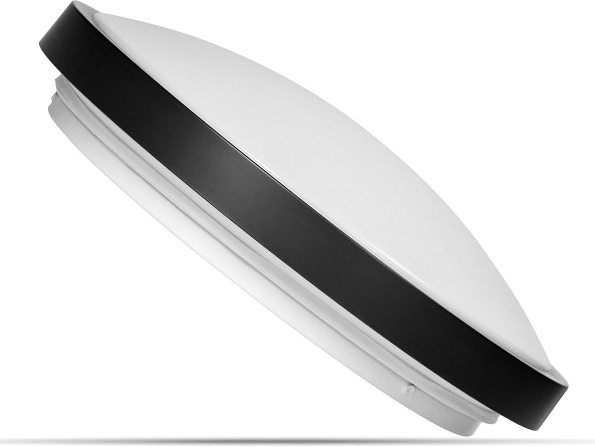 Plafond- en wandlamp IP54 2x E27, zwart metalen frame