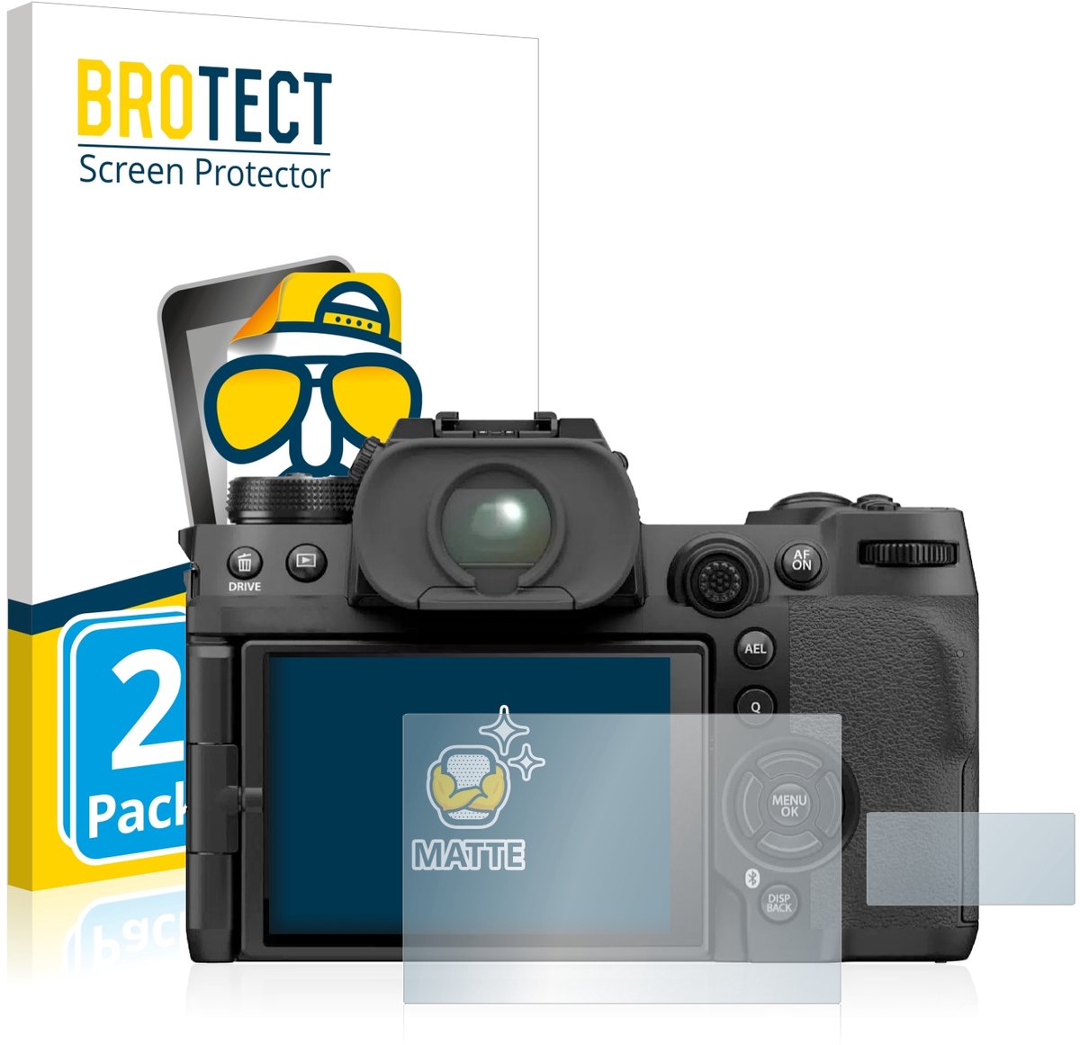 BROTECT - Screenprotector voor Fujifilm X-H2S - Folie Beschermfolie matte 2 Stuks
