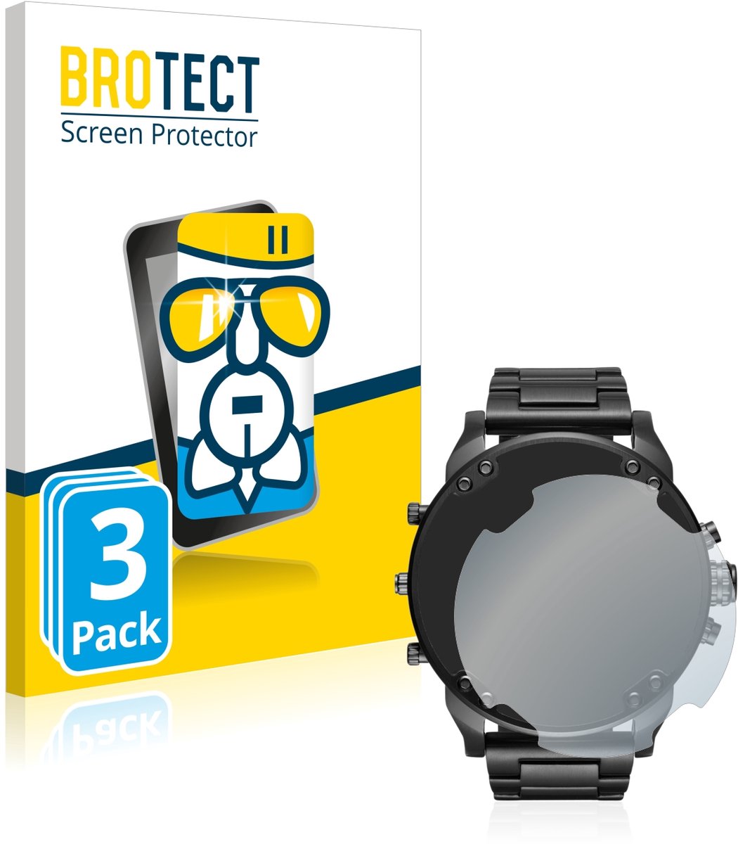 Screenprotector 3 Stuks voor Diesel DZ7395 Mr. Daddy 2.0 Beschermglas transparant