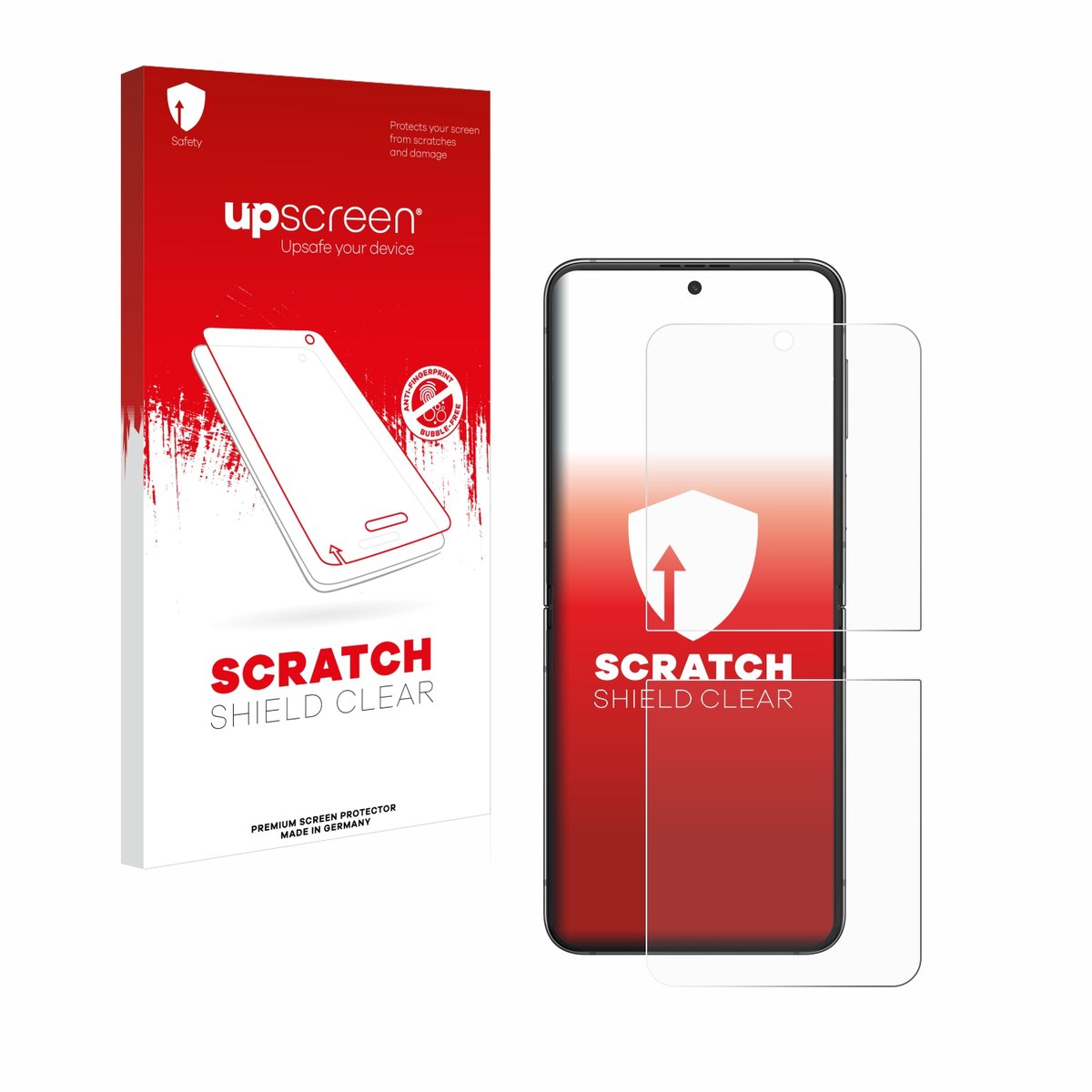 upscreen - Screenprotector voor Samsung Galaxy Z Flip 5 - Folie Beschermfolie transparant