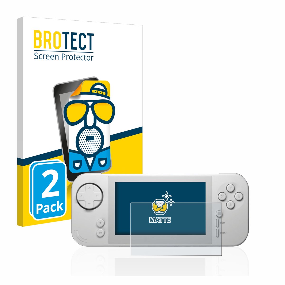 BROTECT - Screenprotector voor Blaze Evercade EXP - Folie Beschermfolie matte 2 Stuks