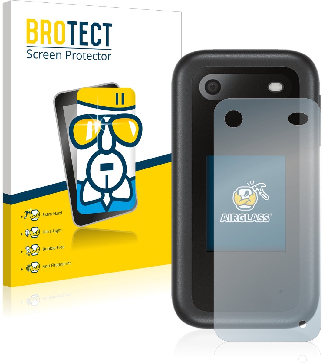 Screenprotector voor Nokia 2660 Flip (Achterkant) Beschermglas transparant