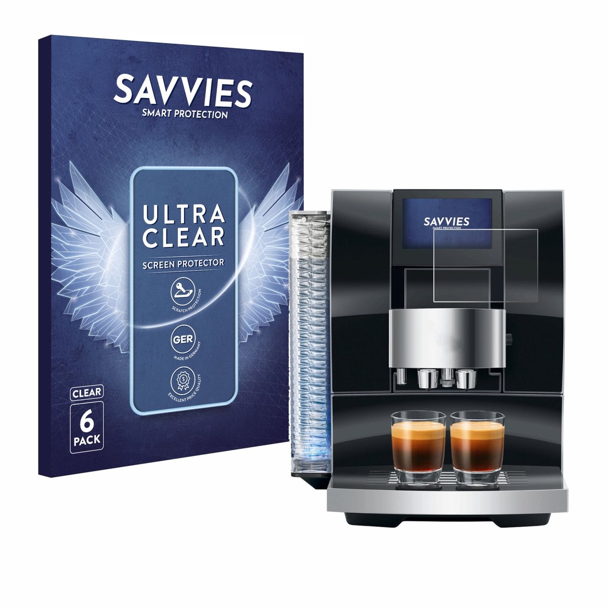 Savvies - Screenprotector voor Jura Z10 - Folie Beschermfolie transparant 6 Stuks