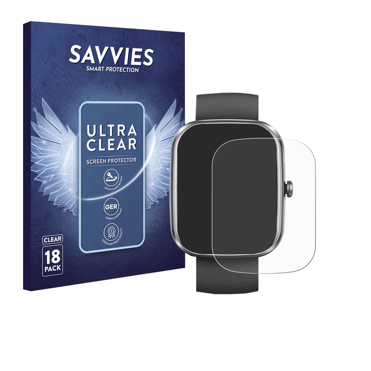 Savvies - Screenprotector voor Matast T60 1.91" - Folie Beschermfolie transparant 18 Stuks