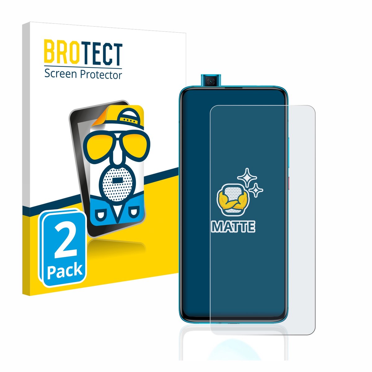 BROTECT - Screenprotector voor Xiaomi Poco F2 Pro - Folie Beschermfolie matte 2 Stuks