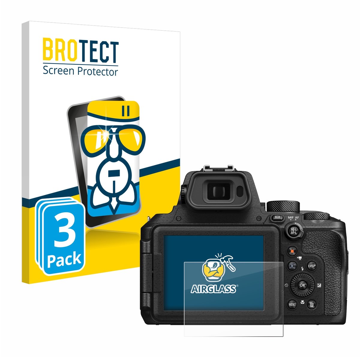 Screenprotector 3 Stuks voor Nikon Coolpix P950 Beschermglas transparant