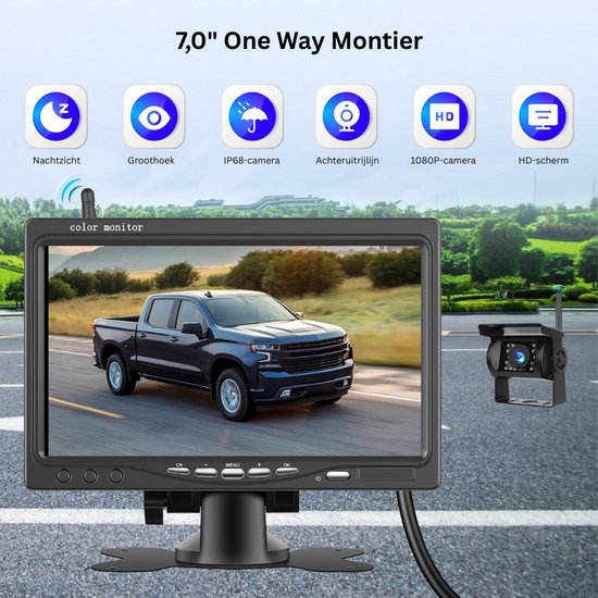 Achteruitrijcamera - Dashcam - Parkeersensoren Parkeerhulp - Zwart — afbeelding 3