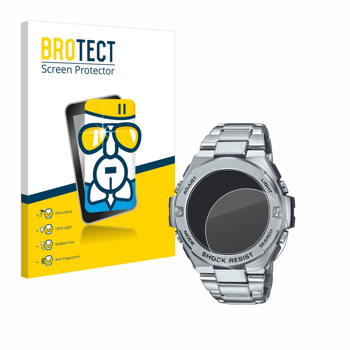 Screenprotector voor Casio G-Shock GST-B500D-1A Beschermglas transparant