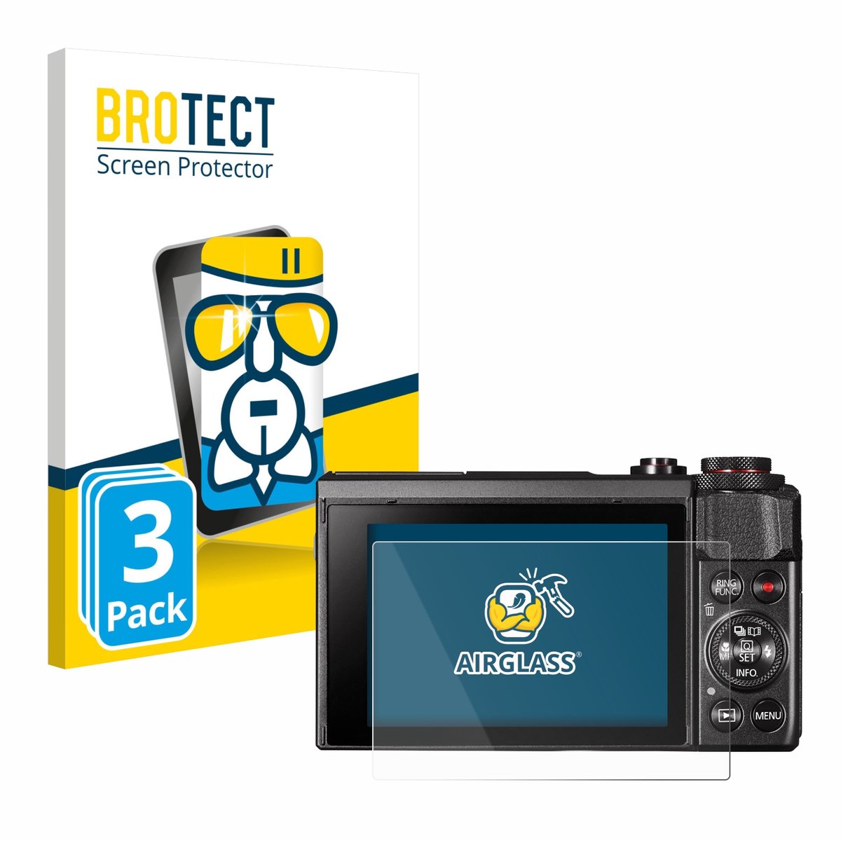 Screenprotector 3 Stuks voor Canon PowerShot G7 X Mark II Beschermglas transparant