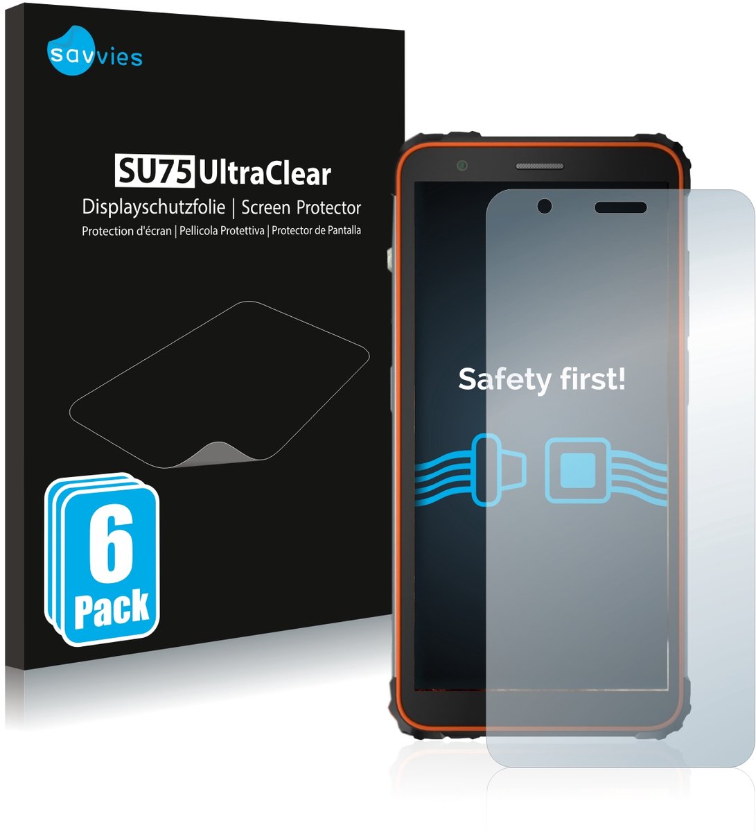 Savvies - Screenprotector voor Blackview BV6600 - Folie Beschermfolie transparant 6 Stuks