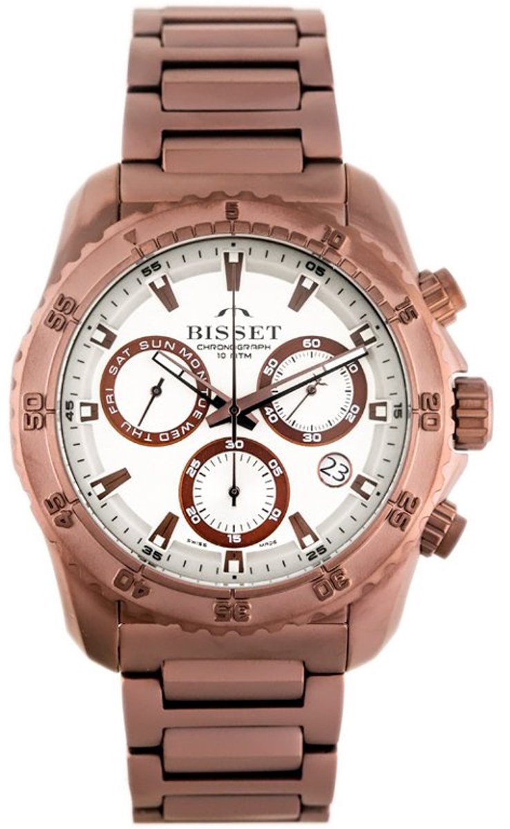 Bisset Serie - Titanium Horloge - RONDA SWISS EOL - WR100 - Chronograaf