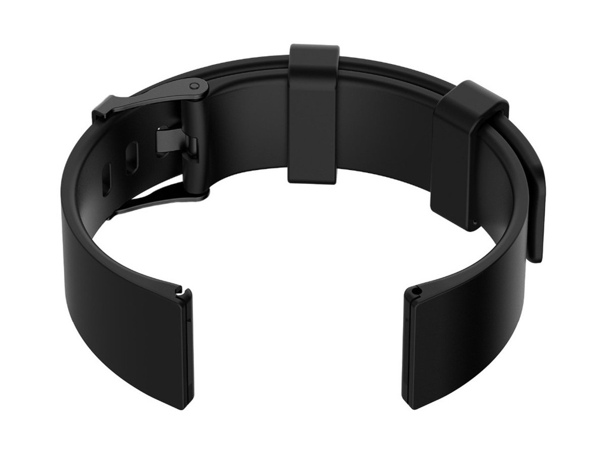 PACIFIC U15 Zwarte Siliconen Horlogeband 22mm met Zwarte Gesp + Telescopen