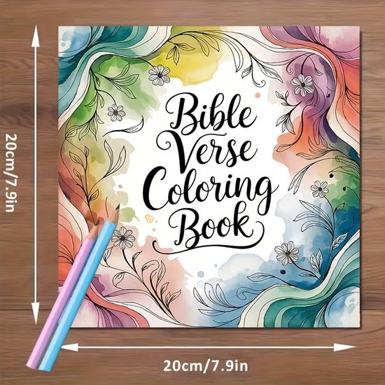 Livre de Coloriage pour Adultes avec Versets Bibliques - 24 Pages - Coloriage Chrétien pour Détente & Pleine Conscience - Textes Bibliques Inspirants - Loisir Créatif contre le Stress - Idée Cadeau pour Femmes & Hommes