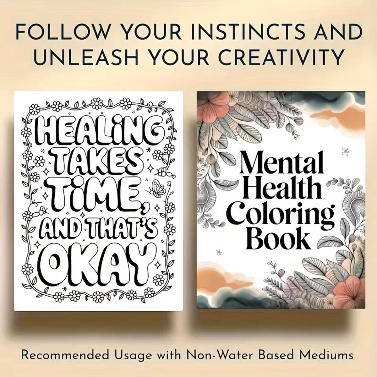 Kleurboek voor Volwassenen, Tieners en Kinderen - 24 Pagina’s met Inspirerende Quotes & Bloemen Designs - Stress Verminderend en Ontspannend - Gedetailleerde Kleurplaten voor Mentale Rust - Creatieve Hobby voor Thuis - Anti Stress Art Therapy Boek