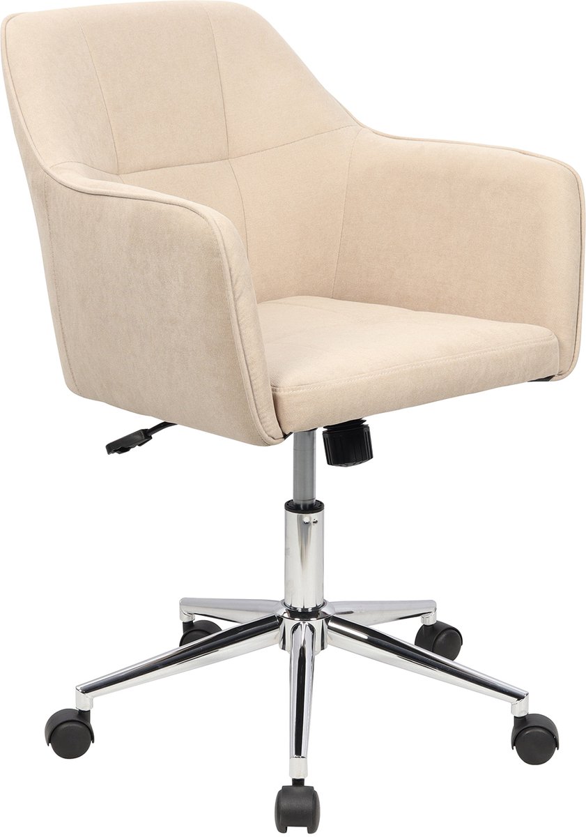 SVITA JAKE bureaustoel - vergaderstoel directiestoel kantoor stof beige - SVITA - €59,99