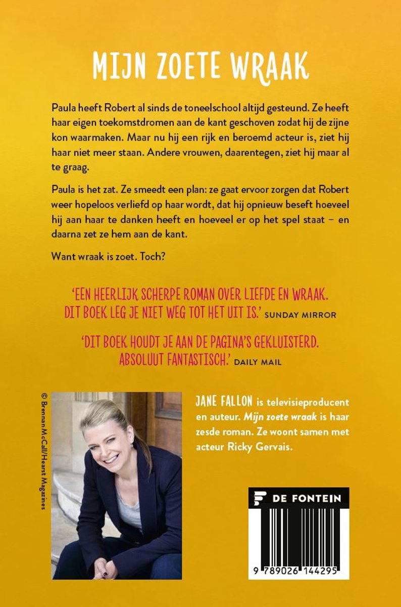 Mijn zoete wraak - back cover