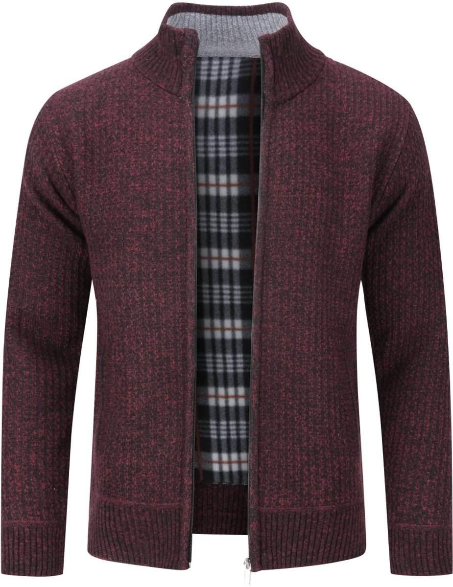 ALLTHEMEN Men's Staande Kraag Trui - Gebreide Cardigan - M