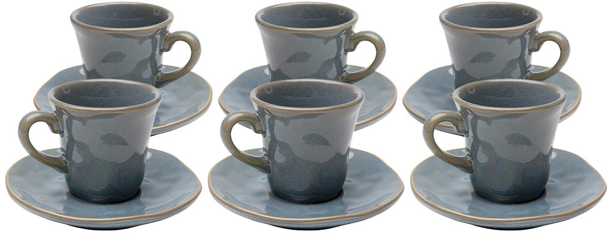 Espressokopje Organic blauw (6/set) Kare Design
