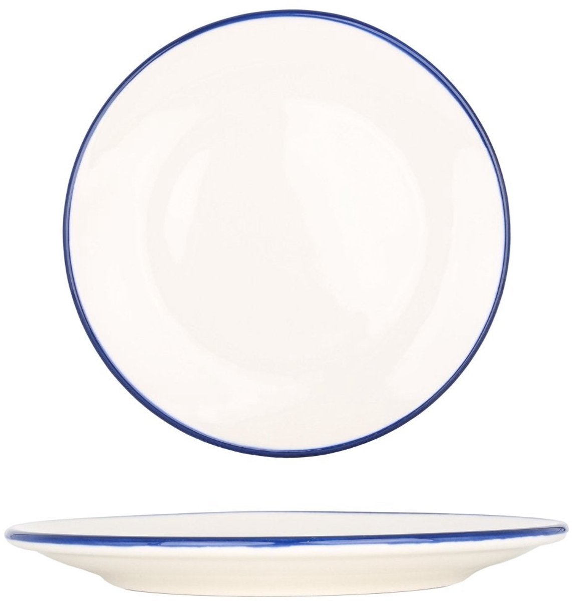 Bonna Dessertbord - Linea Blue - Porselein - 19 cm - set van 6