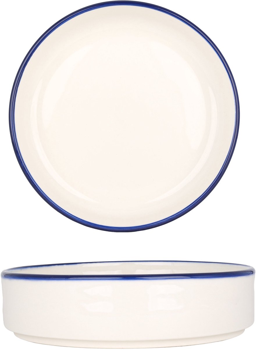 Bonna Kommetje - Linea Blue - Porselein - 16 cm (500cc) - set van 6