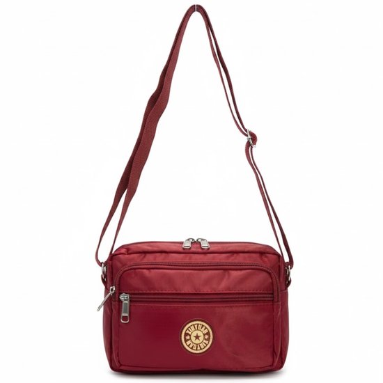 Sac bandoulière HipWare - Sacs bandoulières bandoulière femme - 4 compartiments - Rouge