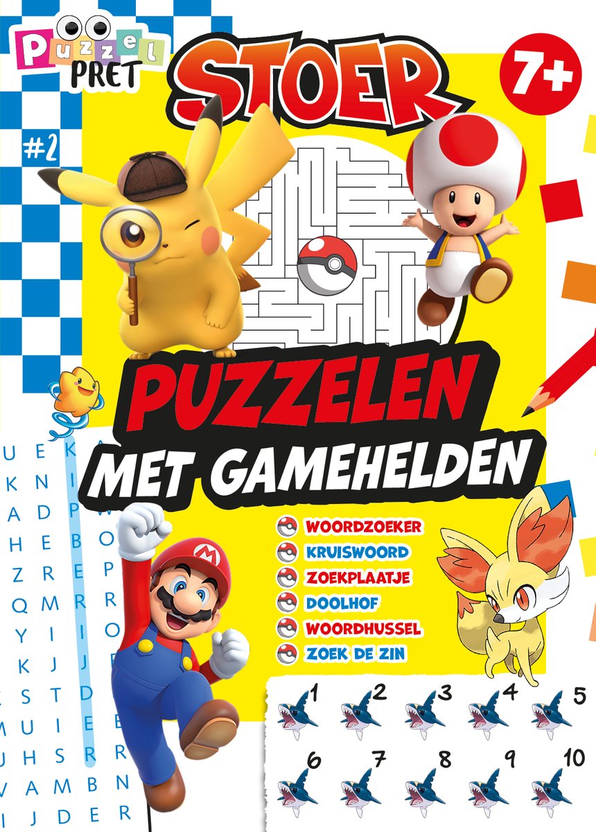 STOER Puzzelpret 2 - Puzzelboek - Puzzelboek Kinderen - Puzzelboeken - Sudoku Kinderen - Jongens - Puzzelen - Puzzels - Puzzel - Puzzel boek - Speelgoed - Knutselen - DIY - Breinbreker - Speelgoed Jongens - Vakantieboek - Winterboek - Raadsels