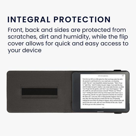 kwmobile e-reader hoesje geschikt voor Kobo Clara HD hoes - E reader flip case van kunstleer - Ereader cover met handgrip en stand - In mintgroen van Merkloos — afbeelding 5