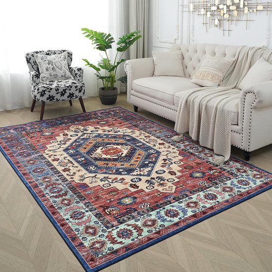 Enyhom, Woontapijten, 160 x 230 cm, crème, pluizige tapijten voor slaapkamer, wasbaar, antislip, moderne vloertapijten, mat, niet pluizende dikke pool, vloerkleed voor eetkamer, keuken, kantoor
