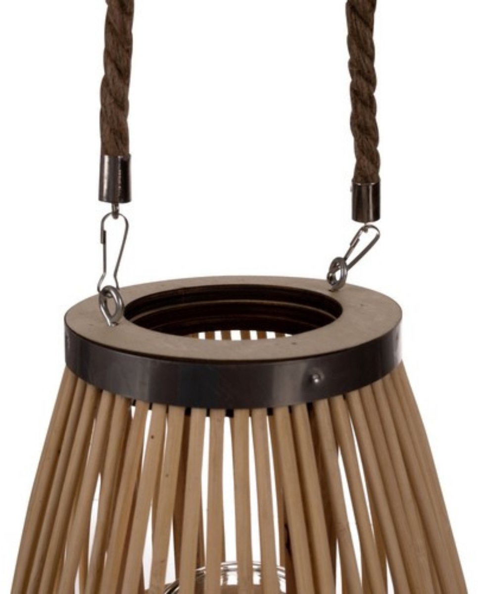 Gardlov bamboe rotan lantaarn groot - Sfeervolle 40 cm lantaarn voor binnen en buiten — cadeau in Wonen & Interieur - foto 2
