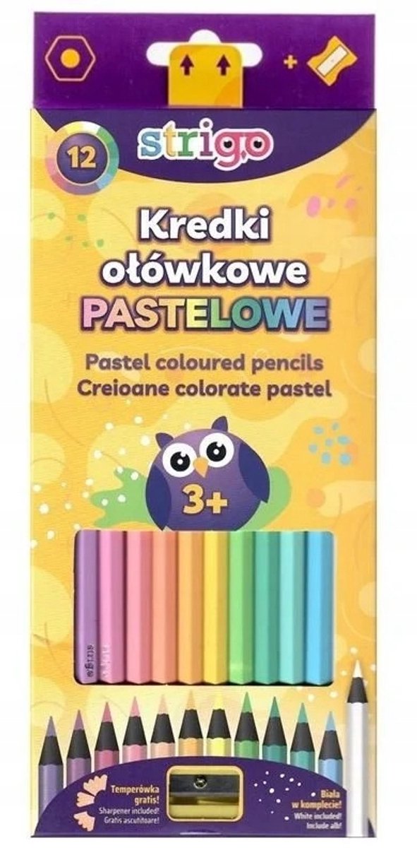 Strigo Pastel Kleurpenloden Set - 12 Kleuren