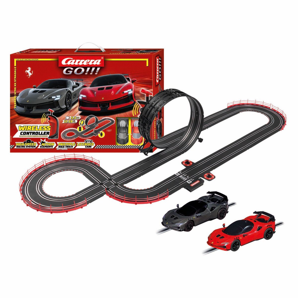 Carrera GO!!! Supercars Ferrari SF-90 XX Stradale racebaan