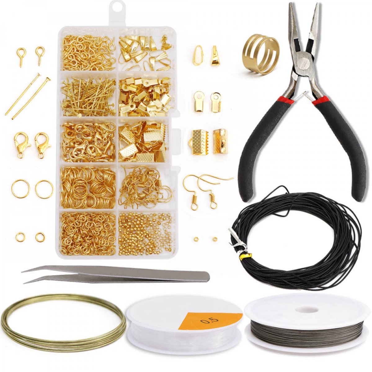 DIY Zelf Sieraden Maken Starter Set - Sieraden Onderdelen - Juwelen Start Pakket - Sieraden Maken Benodigdheden Kit - voor Armbanden, Kettingen en Oorbellen
