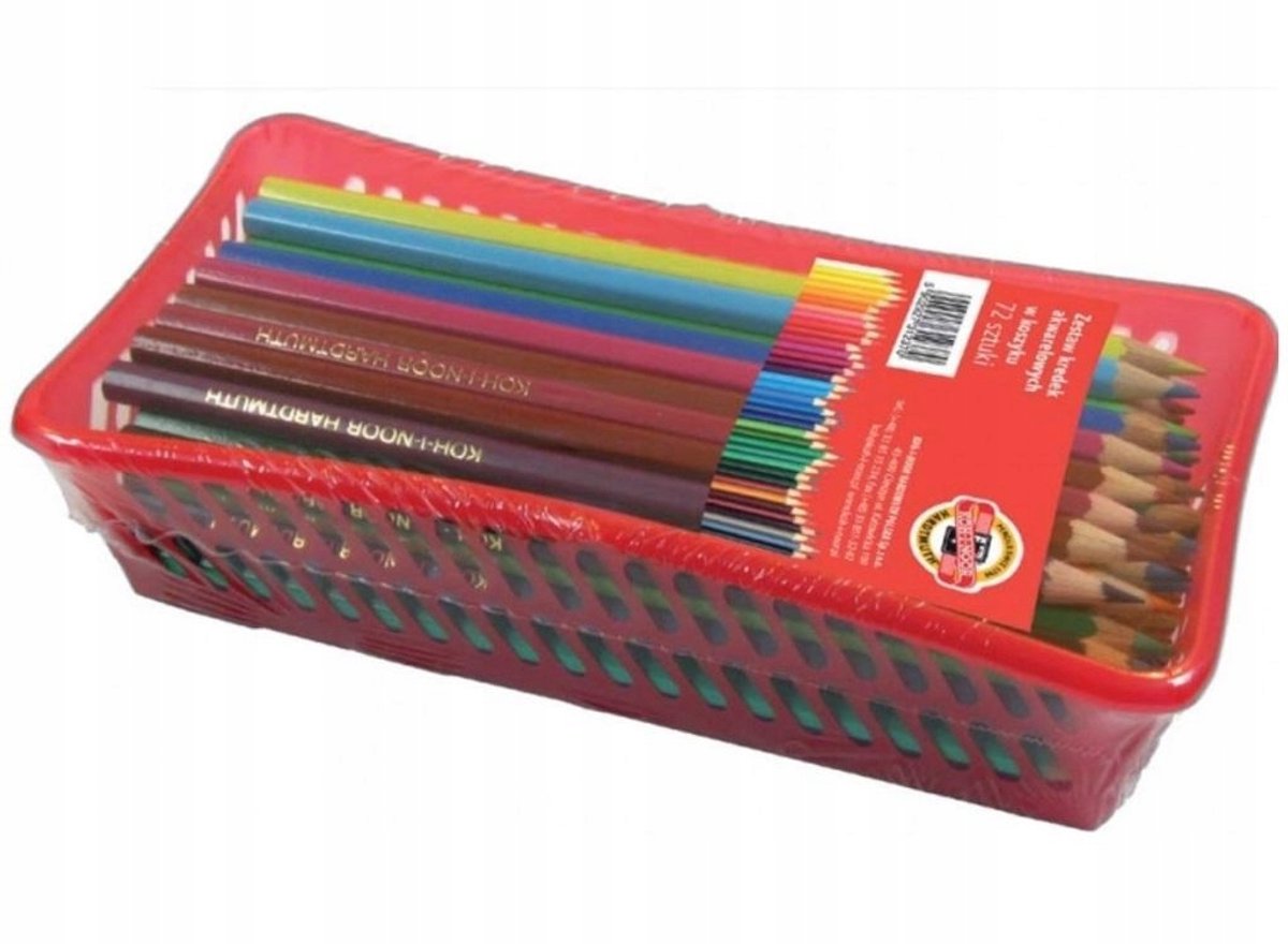 Koh-I-Noor aquarel kleurpotlodenset - 72 stuks in mand